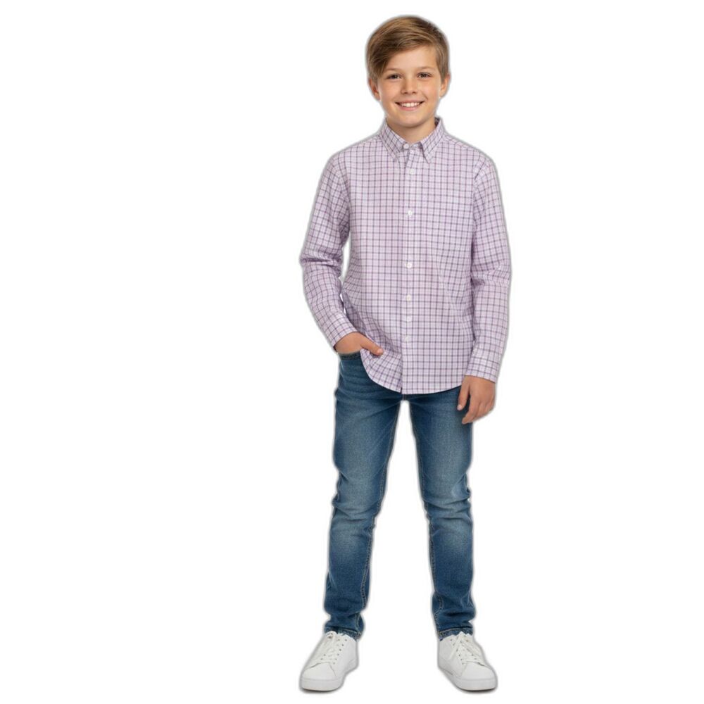 Van Heusen Flex Boys' Plaid Long Sleeve Shirt